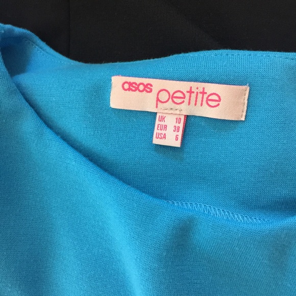 Asos Petite Color Block Sheath Dress Shoulder Pads Size 6 P Petite - Picture 4 of 8